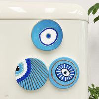 New Round Angel Eyes Ceramic Refrigerator Magnet Yama Cross-border European And American Refrigerator Stickers Home Daily Decoration Magnetic Paste sku image 3
