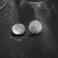 1 Pair Hip-hop Simple Style Solid Color Plating Copper 18k Gold Plated White Gold Plated Ear Studs main image 2