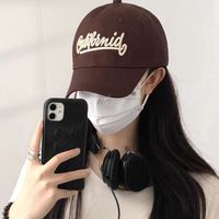 Unisex Casual Simple Style Commute Letter Embroidery Wide Eaves Floppy Hat Baseball Cap sku image 6