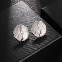 1 Pair Hip-hop Simple Style Solid Color Plating Copper 18k Gold Plated White Gold Plated Ear Studs main image 1