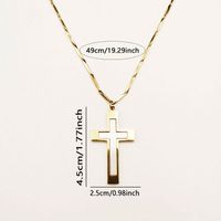Vintage Style Cross Stainless Steel Women's Pendant Necklace main image 2