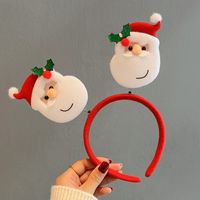 Nordic Style Cute Christmas Christmas Tree Santa Claus Antlers Flannel Hair Band sku image 14
