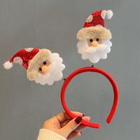 Nordic Style Cute Christmas Christmas Tree Santa Claus Antlers Flannel Hair Band sku image 15