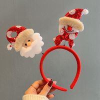 Nordic Style Cute Christmas Christmas Tree Santa Claus Antlers Flannel Hair Band sku image 16