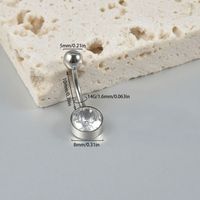 Elegant Süss Herzform Rostfreier Stahl Überzug Inlay Zirkon Bauchnabelpiercing sku image 3