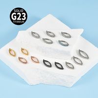 Simple Style Geometric Titanium Steel Buckle Opal Zircon Belly Ring main image 6