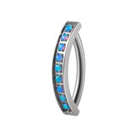 Simple Style Geometric Titanium Steel Buckle Opal Zircon Belly Ring main image 7