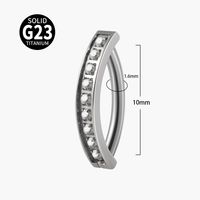 Simple Style Geometric Titanium Steel Buckle Opal Zircon Belly Ring sku image 7