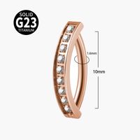 Simple Style Geometric Titanium Steel Buckle Opal Zircon Belly Ring sku image 9