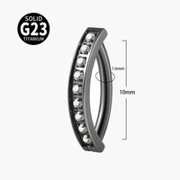 Simple Style Geometric Titanium Steel Buckle Opal Zircon Belly Ring sku image 8