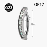 Simple Style Geometric Titanium Steel Buckle Opal Zircon Belly Ring sku image 11