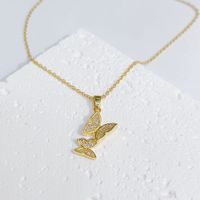 Simple Style Butterfly Copper Plating Pendant Necklace main image 3