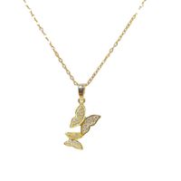 Simple Style Butterfly Copper Plating Pendant Necklace main image 2