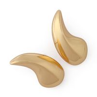 1 Pair Simple Style Streetwear Geometric Copper 18K Gold Plated Ear Studs main image 5