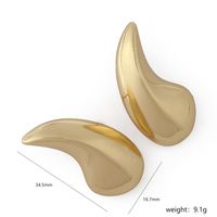 1 Pair Simple Style Streetwear Geometric Copper 18K Gold Plated Ear Studs sku image 1