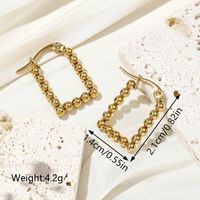 1 Pair Ig Style Simple Style Cool Style Solid Color Plating Stainless Steel 18k Gold Plated Hoop Earrings main image 4