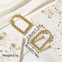 1 Pair Ig Style Simple Style Cool Style Solid Color Plating Stainless Steel 18k Gold Plated Hoop Earrings main image 3