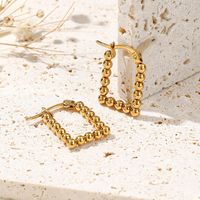 1 Pair Ig Style Simple Style Cool Style Solid Color Plating Stainless Steel 18k Gold Plated Hoop Earrings main image 6