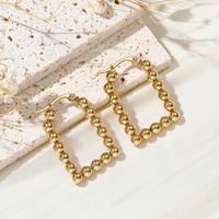 1 Pair Ig Style Simple Style Cool Style Solid Color Plating Stainless Steel 18k Gold Plated Hoop Earrings main image 7
