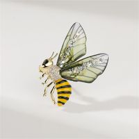 Cute Bee Alloy Enamel Inlay Rhinestones Women's Brooches sku image 2
