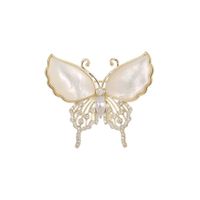 Vintage Style Butterfly Arylic Alloy Plating Women's Brooches sku image 2
