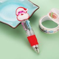 Christmas Mini Four-color Ballpoint Pen Cartoon  Pressing Pen Student Gift sku image 21