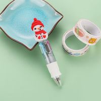 Noël Mini Quatre-couleur Stylo À Bille Dessin Animé En Pressant Stylo Étudiant Cadeau sku image 29