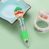 Christmas Mini Four-color Ballpoint Pen Cartoon  Pressing Pen Student Gift sku image 25