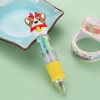 قلم حبر جاف صغير بأربعة ألوان للكريسماس قلم ضغط كرتوني هدية للطلاب sku image 26