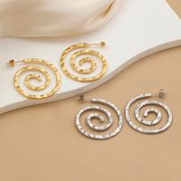1 Pair Original Design Simple Style Circle Polishing Plating Stainless Steel 18K Gold Plated Ear Studs main image 1