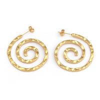 1 Pair Original Design Simple Style Circle Polishing Plating Stainless Steel 18K Gold Plated Ear Studs main image 5