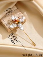 Elegant Original Design Lady Flower Copper Plating Inlay Artificial Crystal Freshwater Pearl Women's Brooches 1 Piece main image 2