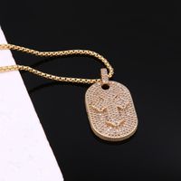 Vintage Style Cross Copper 18k Gold Plated Zircon Pendant Necklace In Bulk main image 3