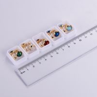 12 Pairs Casual Cute Simple Style Animal Devil's Eye Fruit Sequins Plating Inlay 304 Stainless Steel Acrylic Turquoise Shell Ear Studs main image 2