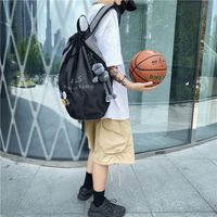 One Size Solid Color Casual Daily School Backpack main image 3