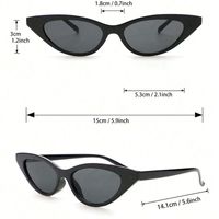 Simple Style Cool Style Quadrilateral Resin Square Full Frame Women's Sunglasses main image 5