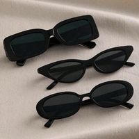 Simple Style Cool Style Quadrilateral Resin Square Full Frame Women's Sunglasses sku image 1