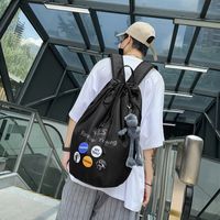 One Size Solid Color Casual Daily School Backpack sku image 2