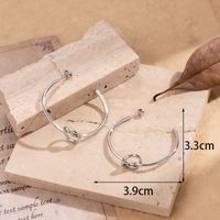 1 Pair Simple Style Classic Style C Shape Bamboo Plating Stainless Steel 18k Gold Plated Ear Studs main image 5