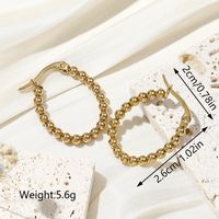 1 Pair Vintage Style Simple Style Solid Color Plating Stainless Steel 18k Gold Plated Earrings main image 3