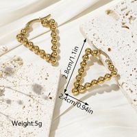 1 Pair Vintage Style Simple Style Solid Color Plating Stainless Steel 18k Gold Plated Earrings main image 7