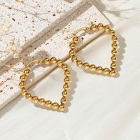 1 Pair Vintage Style Simple Style Solid Color Plating Stainless Steel 18k Gold Plated Earrings main image 10