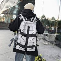 One Size Solid Color Casual Daily Sports School Backpack sku image 2