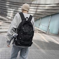 One Size Solid Color Casual Daily Sports School Backpack sku image 1