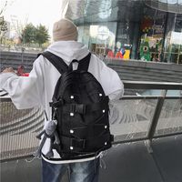 One Size Solid Color Casual Daily Sports School Backpack main image 3