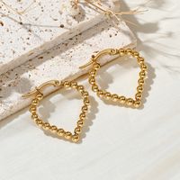 1 Pair Vintage Style Simple Style Solid Color Plating Stainless Steel 18k Gold Plated Earrings sku image 1