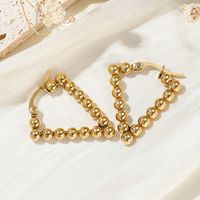1 Pair Vintage Style Simple Style Solid Color Plating Stainless Steel 18k Gold Plated Earrings sku image 4