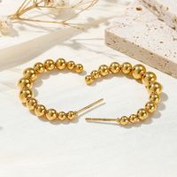 1 Pair Vintage Style Simple Style Solid Color Plating Stainless Steel 18k Gold Plated Earrings sku image 7