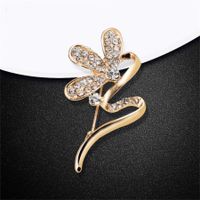 Simple Style Commute Flower Alloy Inlay Rhinestones Women's Brooches main image 1