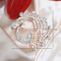 Simple Style Commute Peacock Alloy Inlay Rhinestones Women's Brooches main image 2